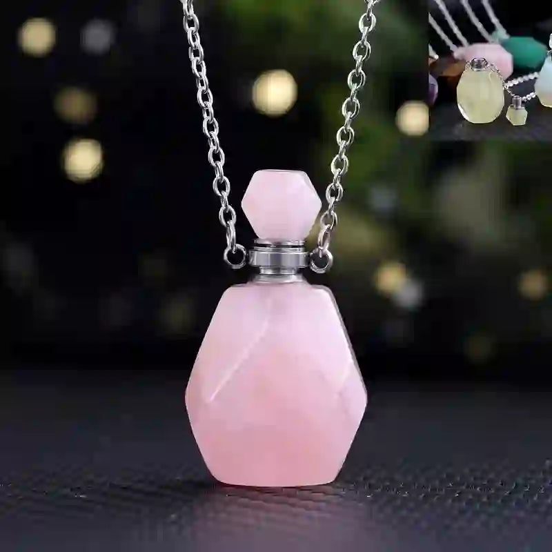 Olivenorma Essential Oil Diffuser Square Cut Perfume Bottle Necklace