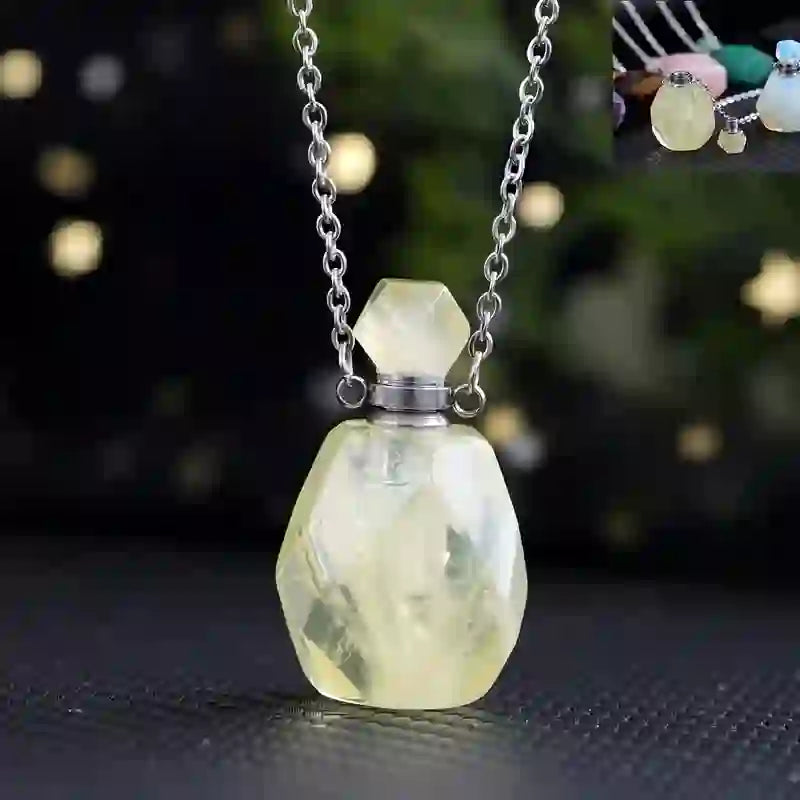 Olivenorma Essential Oil Diffuser Square Cut Perfume Bottle Necklace