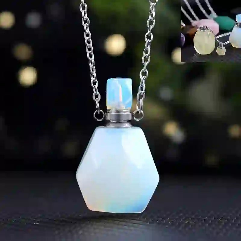 Olivenorma Essential Oil Diffuser Square Cut Perfume Bottle Necklace