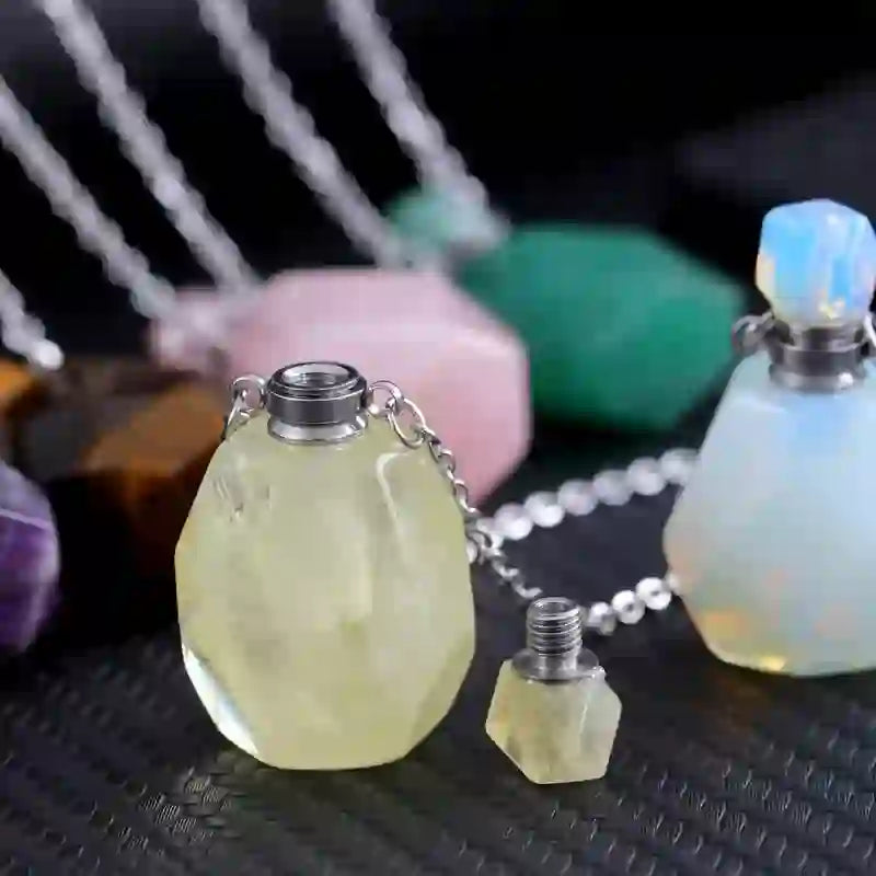 Olivenorma Essential Oil Diffuser Square Cut Perfume Bottle Necklace