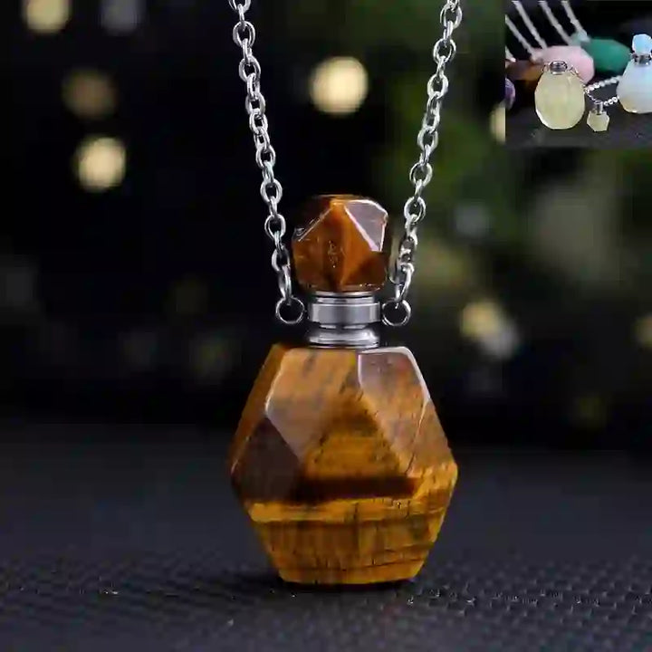 Olivenorma Essential Oil Diffuser Square Cut Perfume Bottle Necklace