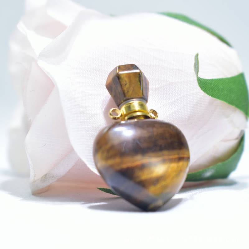 Olivenorma Crystal Essential Oil Diffuser Love Bottle Necklace