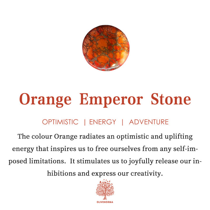Olivenorma Square Cut Natural Color Emperor Stone Necklace