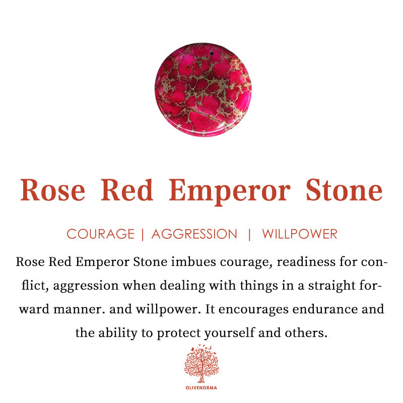 Olivenorma Square Cut Natural Color Emperor Stone Necklace