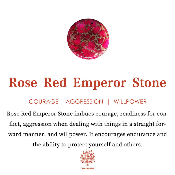 Olivenorma Square Cut Natural Color Emperor Stone Necklace