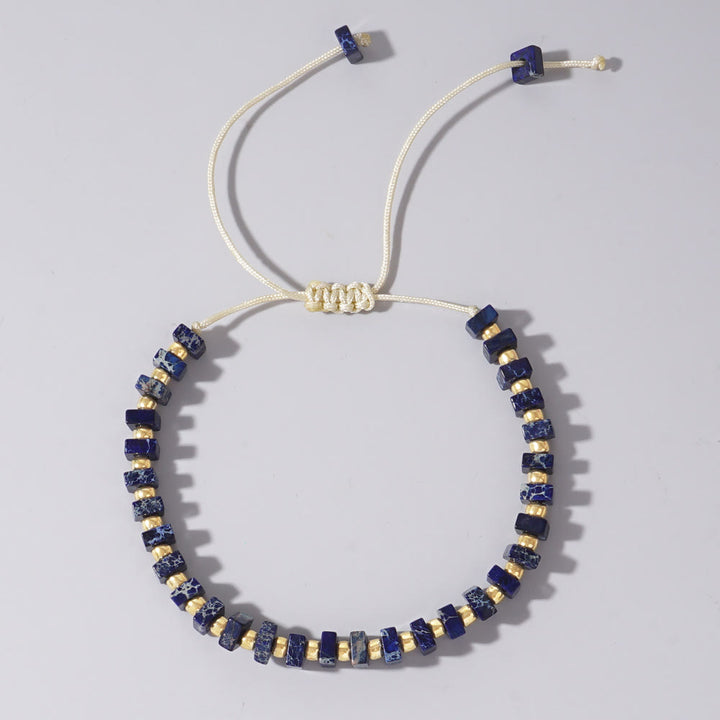 Olivenorma Square Cut Natural Color Emperor Stone Necklace