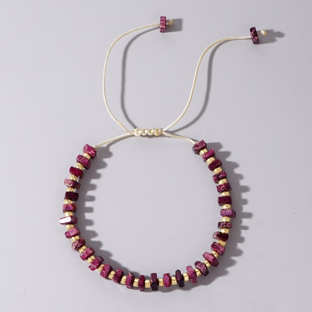 Olivenorma Square Cut Natural Color Emperor Stone Necklace