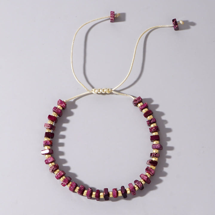 Olivenorma Square Cut Natural Color Emperor Stone Necklace