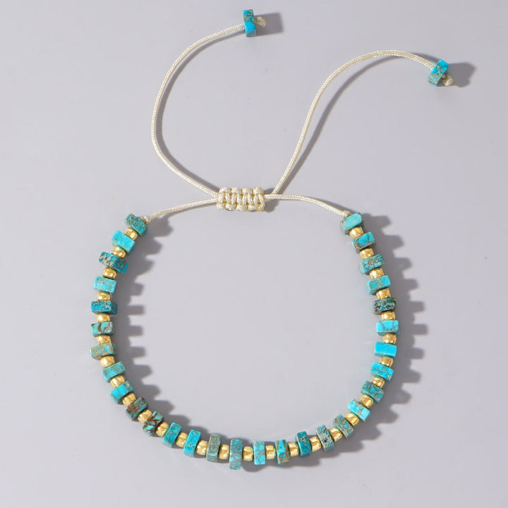 Olivenorma Square Cut Natural Color Emperor Stone Necklace
