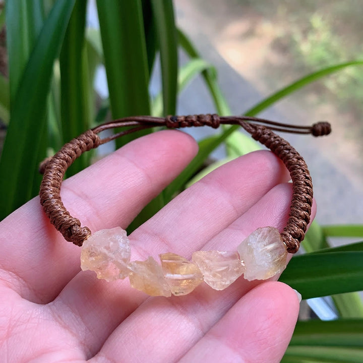 Olivenorma Irregular Natural Elements Braided Drawstring Bracelet