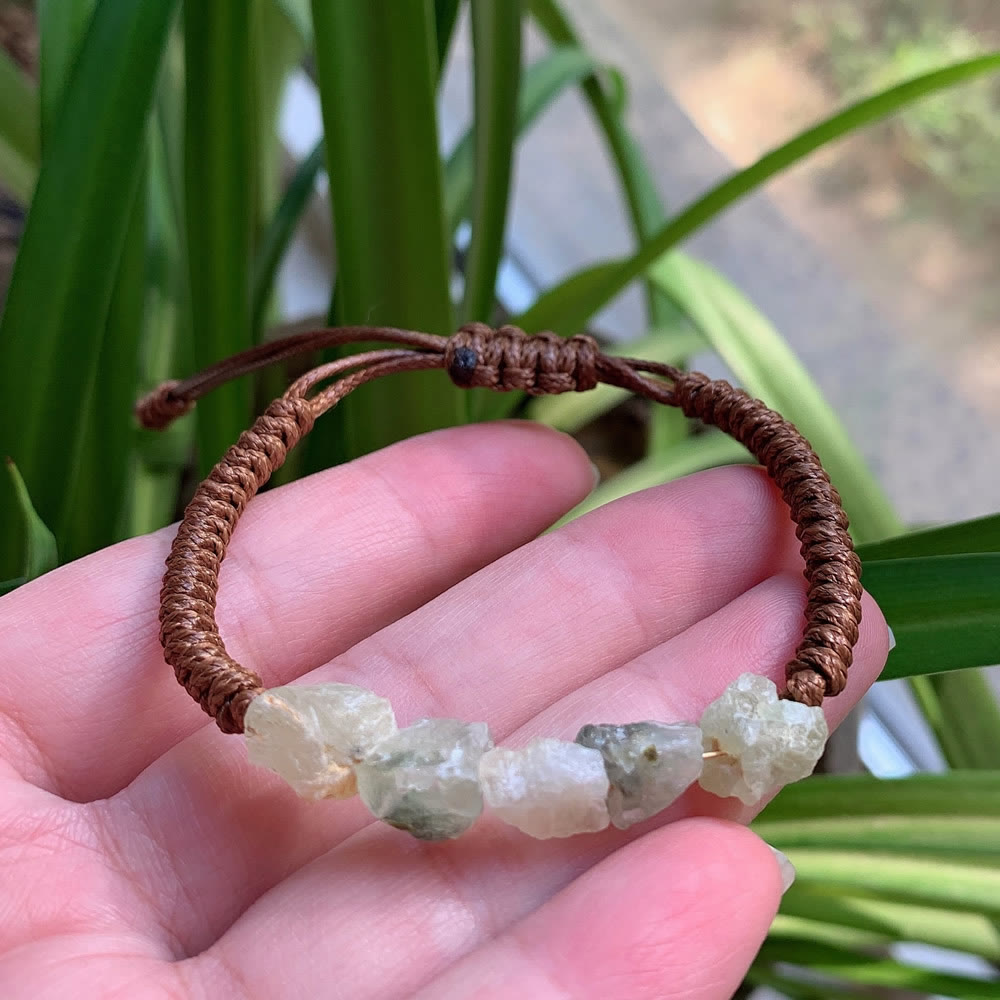 Olivenorma Irregular Natural Elements Braided Drawstring Bracelet