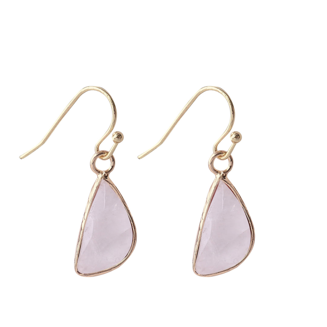 Olivenorma Crystal Cut Half Round Blunt Angle Earrings