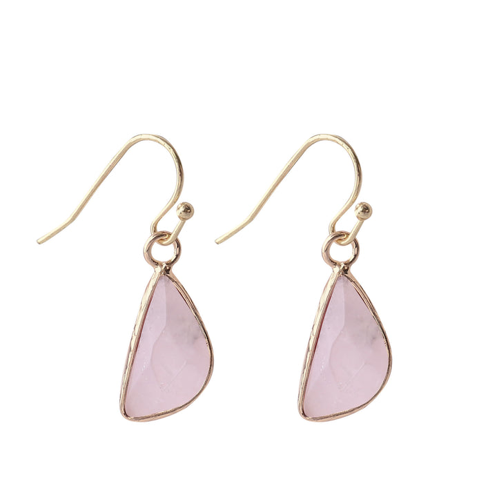 Olivenorma Crystal Cut Half Round Blunt Angle Earrings