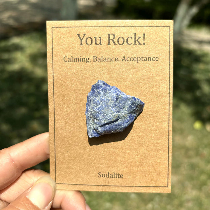 Olivenorma "You Rock" Card Natural Stone Gift Natural Stone