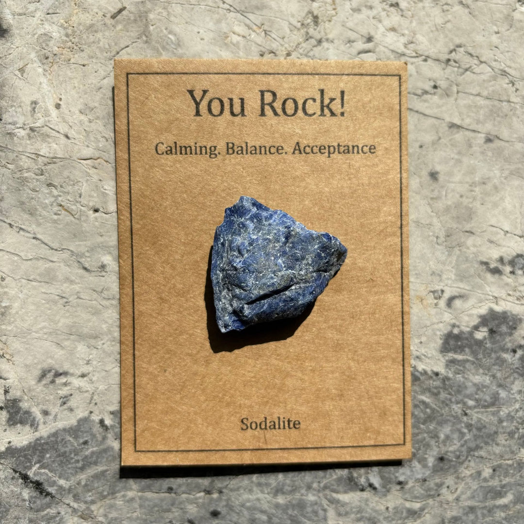 Olivenorma "You Rock" Card Natural Stone Gift Natural Stone