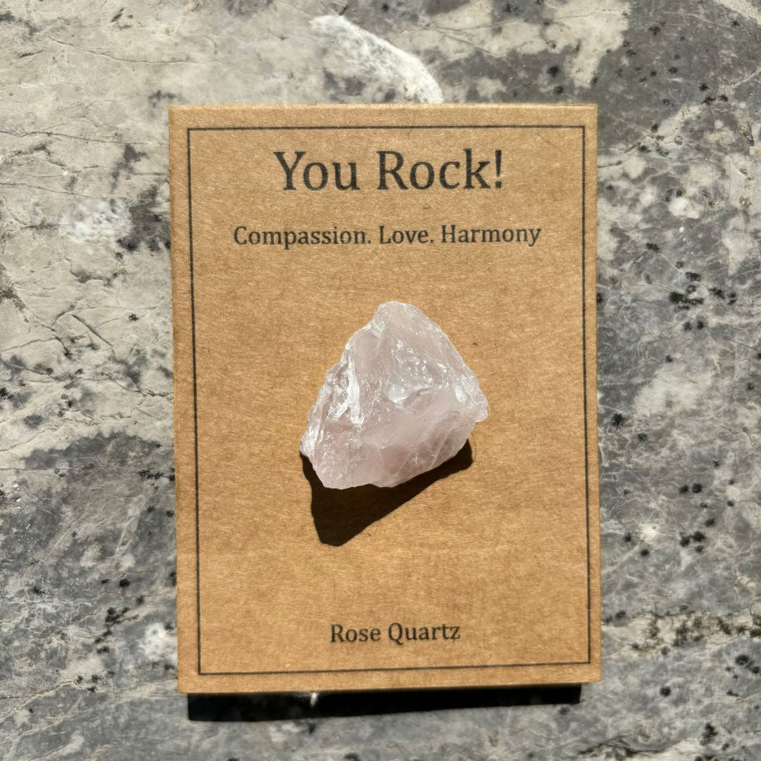 Olivenorma "You Rock" Card Natural Stone Gift Natural Stone