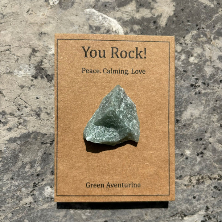 Olivenorma "You Rock" Card Natural Stone Gift Natural Stone