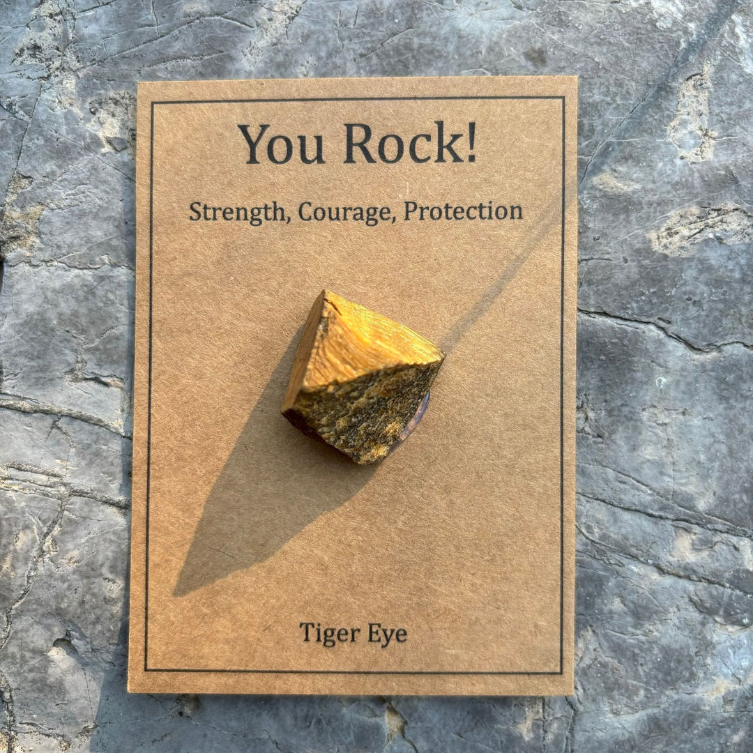Olivenorma "You Rock" Card Natural Stone Gift Natural Stone - Tiger Eye - image 18