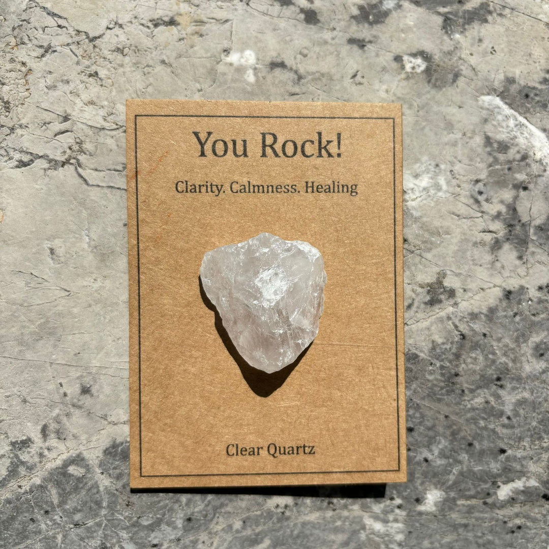 Olivenorma "You Rock" Card Natural Stone Gift Natural Stone - Clear Quartz - image 9