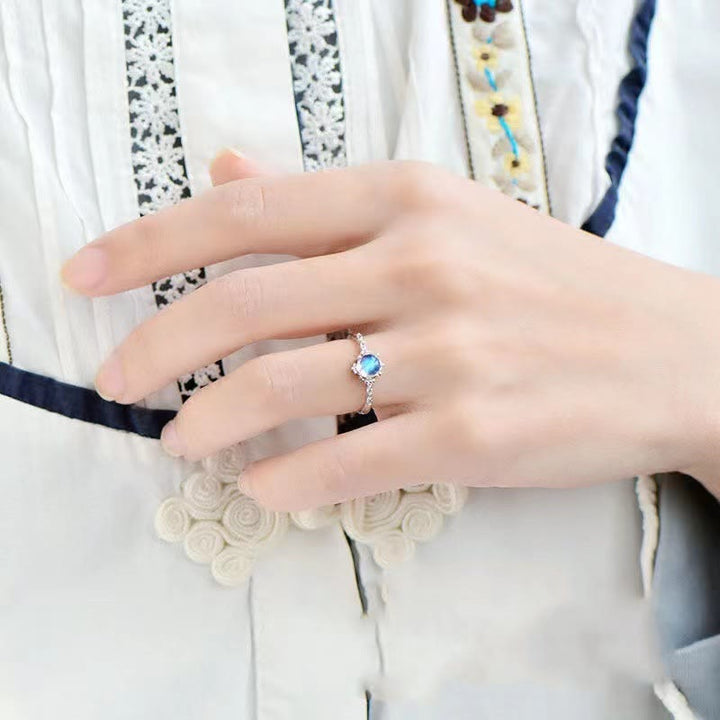 Olivenorma Vintage Exquisite Blue Moonstone Ring