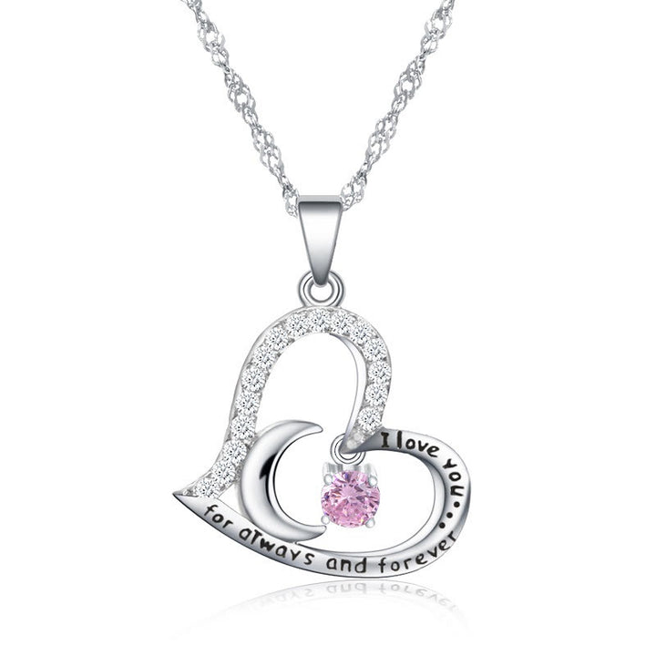 Olivenorma  "I Love you forever & always" S925 Silver Birthstone Necklace - June-Alexandrite - image 6