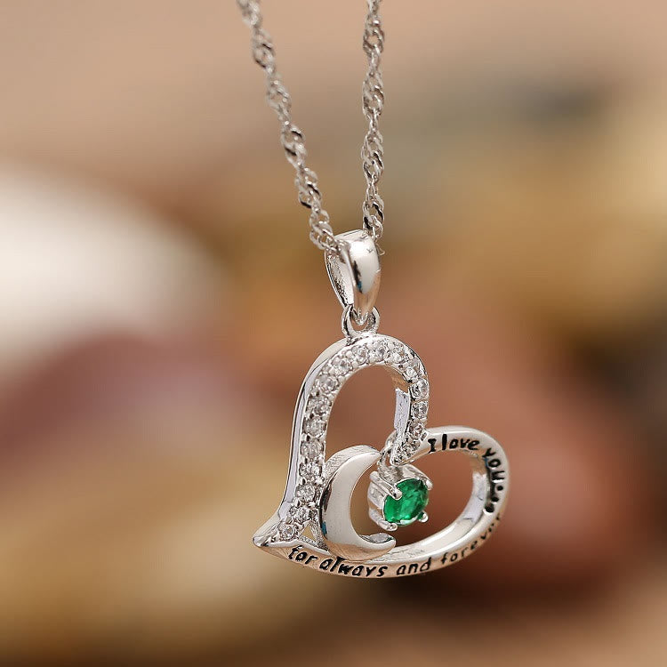Olivenorma  "I Love you forever & always" S925 Silver Birthstone Necklace - image 19