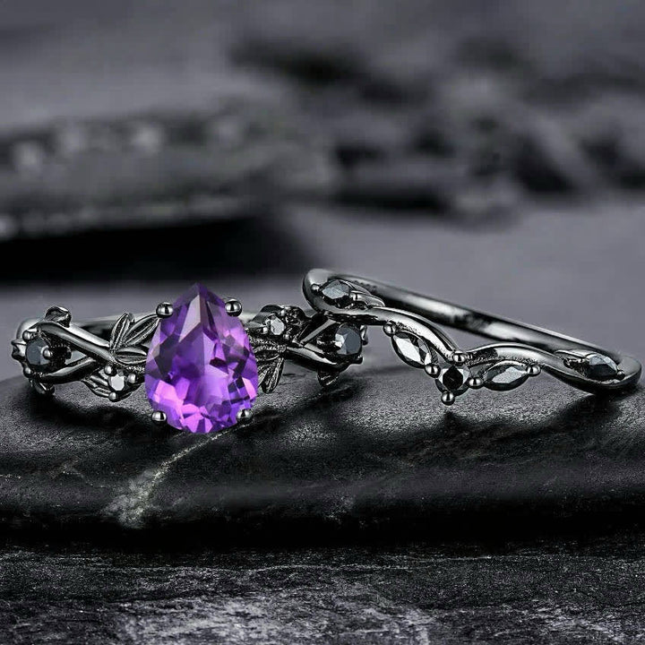 FREE Today:  Lucky Stone Aquamarine Leaf Engagement Ring Set - image 20