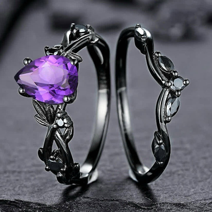 FREE Today:  Lucky Stone Aquamarine Leaf Engagement Ring Set - image 21