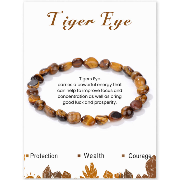 Olivenorma 6-8mm Natural Irregular Crystal Beads Bracelet