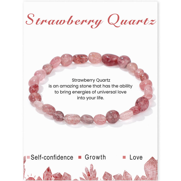 Olivenorma 6-8mm Natural Irregular Crystal Beads Bracelet