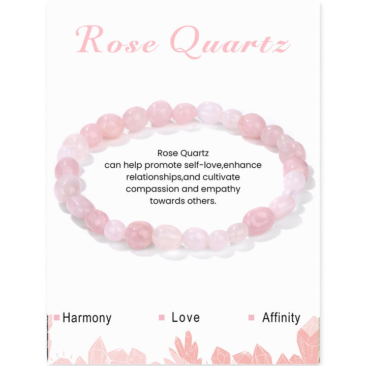 Olivenorma 6-8mm Natural Irregular Crystal Beads Bracelet