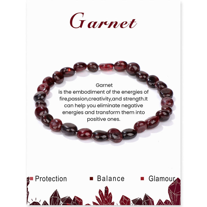 Olivenorma 6-8mm Natural Irregular Crystal Beads Bracelet