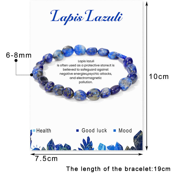 Olivenorma 6-8mm Natural Irregular Crystal Beads Bracelet