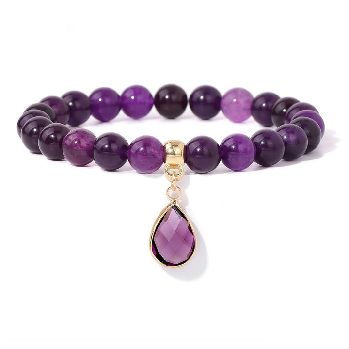Olivenorma 8mm Natural Irregular Crystal Beads Bracelet