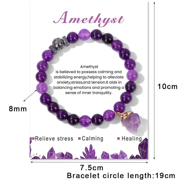 Olivenorma Natural Stone Lava Stone Beads Pendant Bracelet