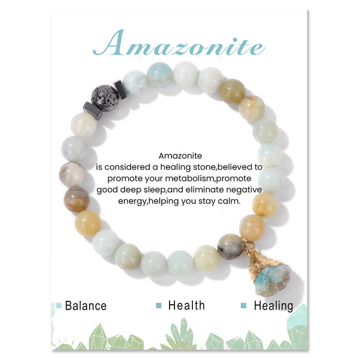 Olivenorma Natural Stone Lava Stone Beads Pendant Bracelet