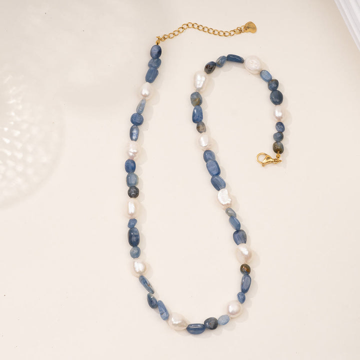 Olivenorma Crystal Beads Stainless Steel Fish Pendant Necklace