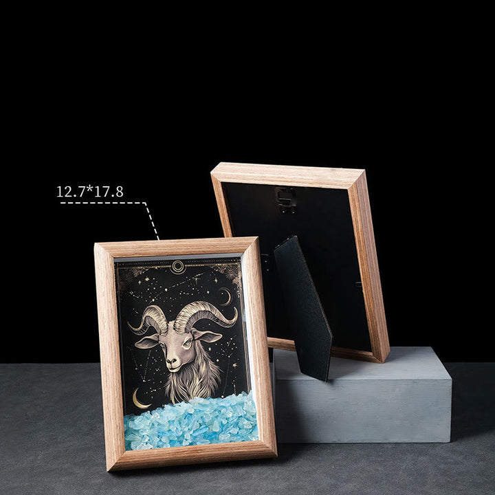 Olivenorma Natural Gravel Zodiac Photo Frame Decoration