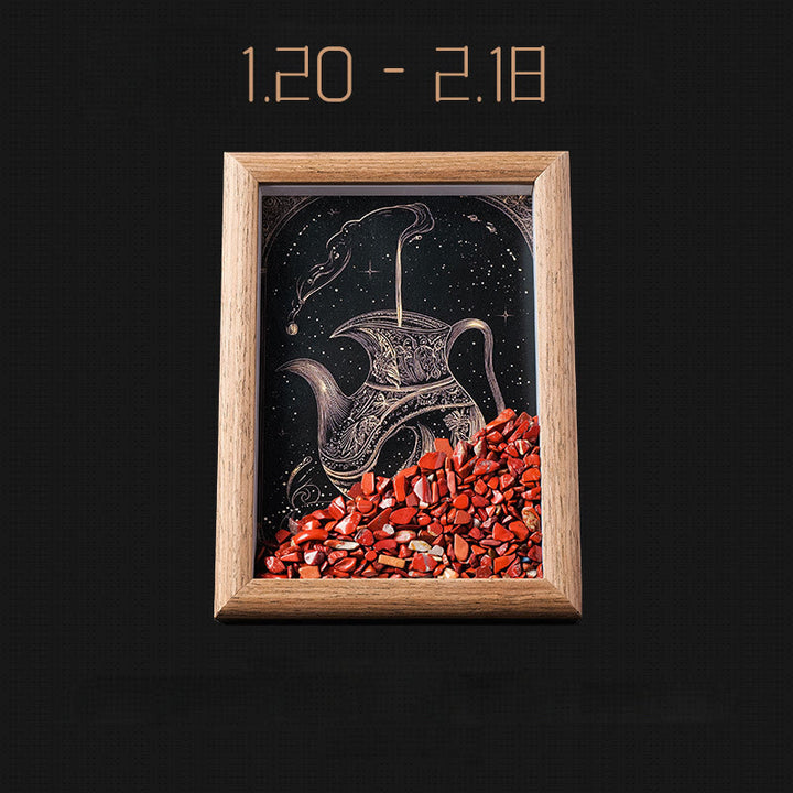 Olivenorma Natural Gravel Zodiac Photo Frame Decoration