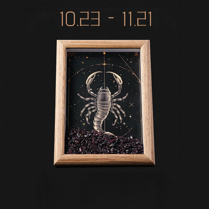 Olivenorma Natural Gravel Zodiac Photo Frame Decoration