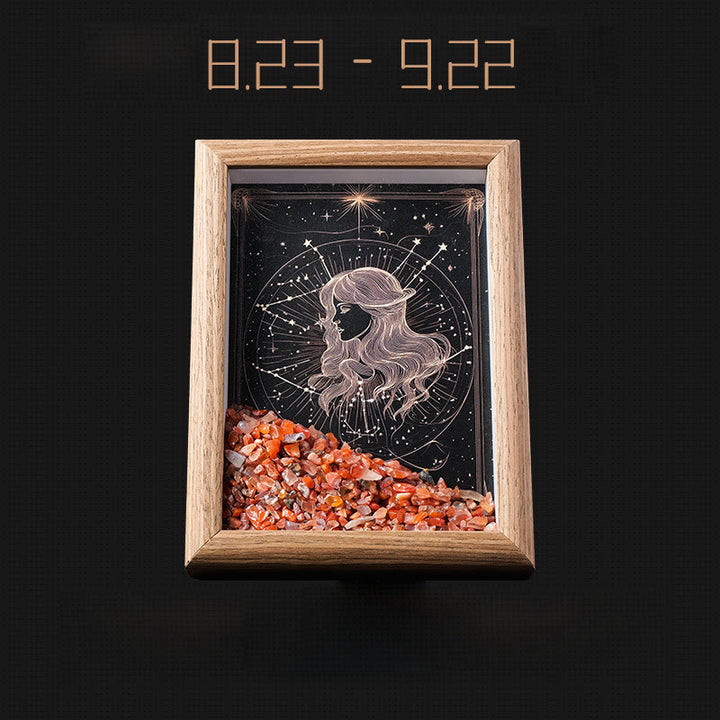 Olivenorma Natural Gravel Zodiac Photo Frame Decoration