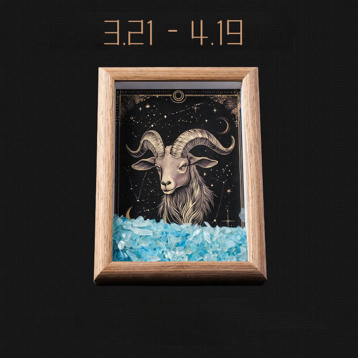 Olivenorma Natural Gravel Zodiac Photo Frame Decoration