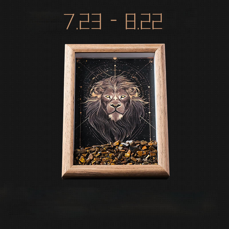 Olivenorma Natural Gravel Zodiac Photo Frame Decoration