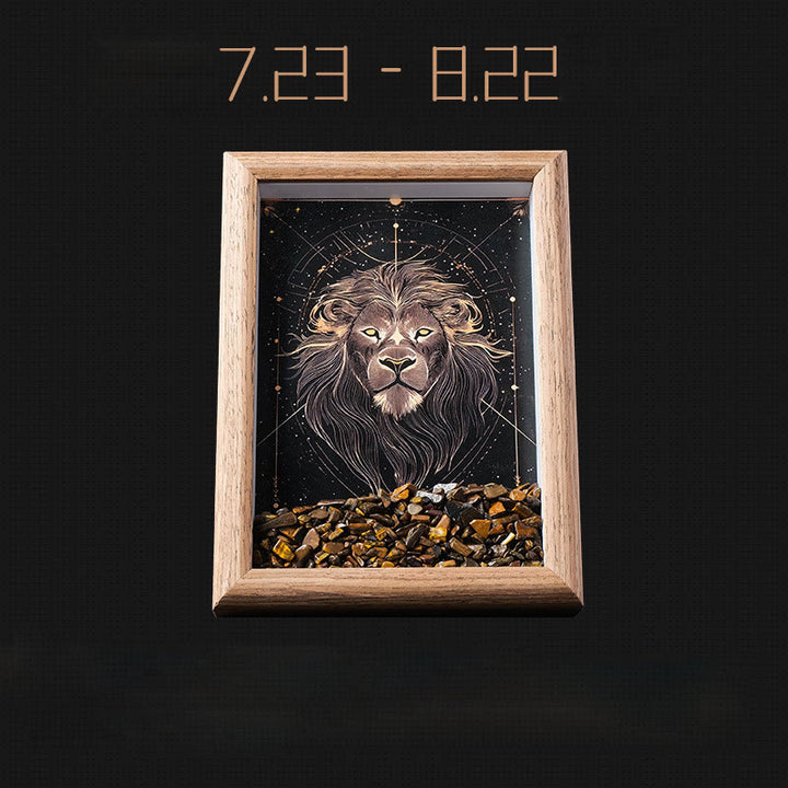 Olivenorma Natural Gravel Zodiac Photo Frame Decoration