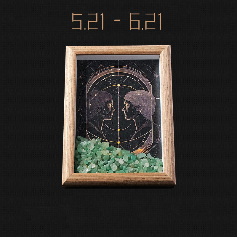 Olivenorma Natural Gravel Zodiac Photo Frame Decoration