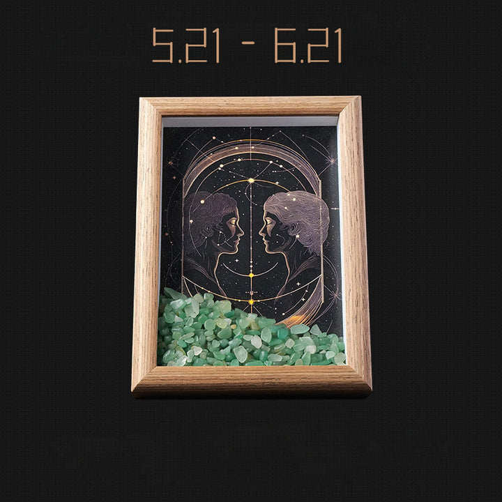 Olivenorma Natural Gravel Zodiac Photo Frame Decoration