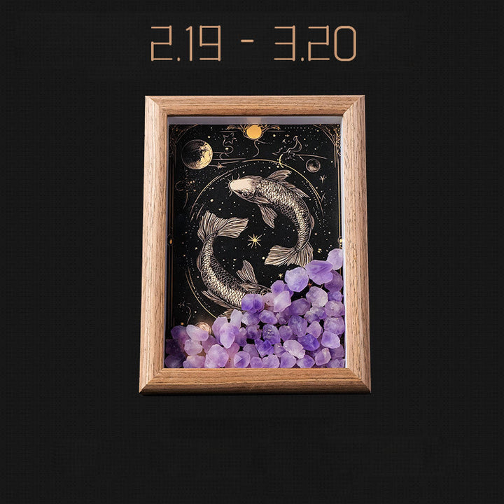 Olivenorma Natural Gravel Zodiac Photo Frame Decoration