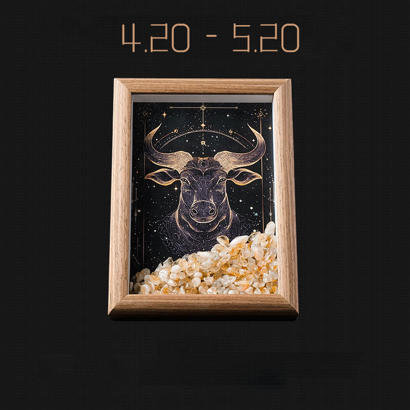 Olivenorma Natural Gravel Zodiac Photo Frame Decoration