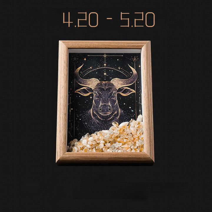 Olivenorma Natural Gravel Zodiac Photo Frame Decoration