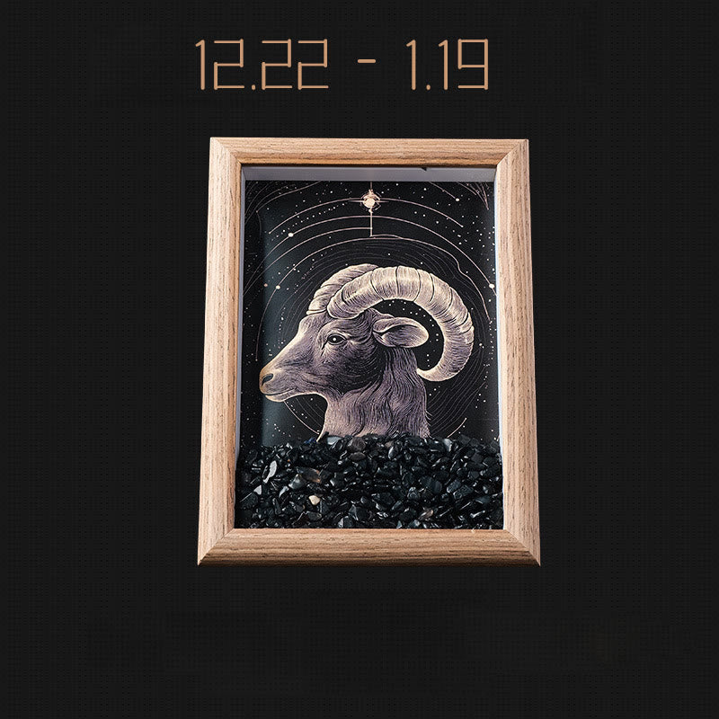 Olivenorma Natural Gravel Zodiac Photo Frame Decoration